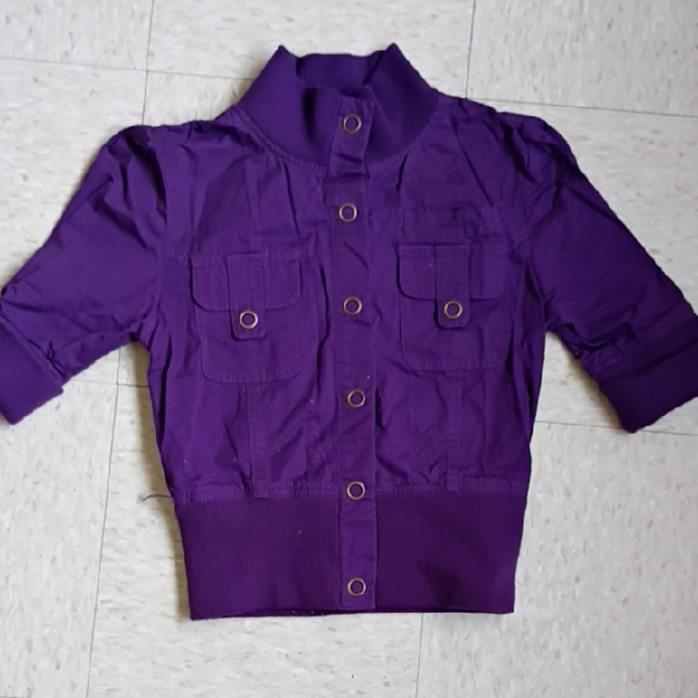 Vtg♥️Rue21 Deep Purple Teddy Jacket